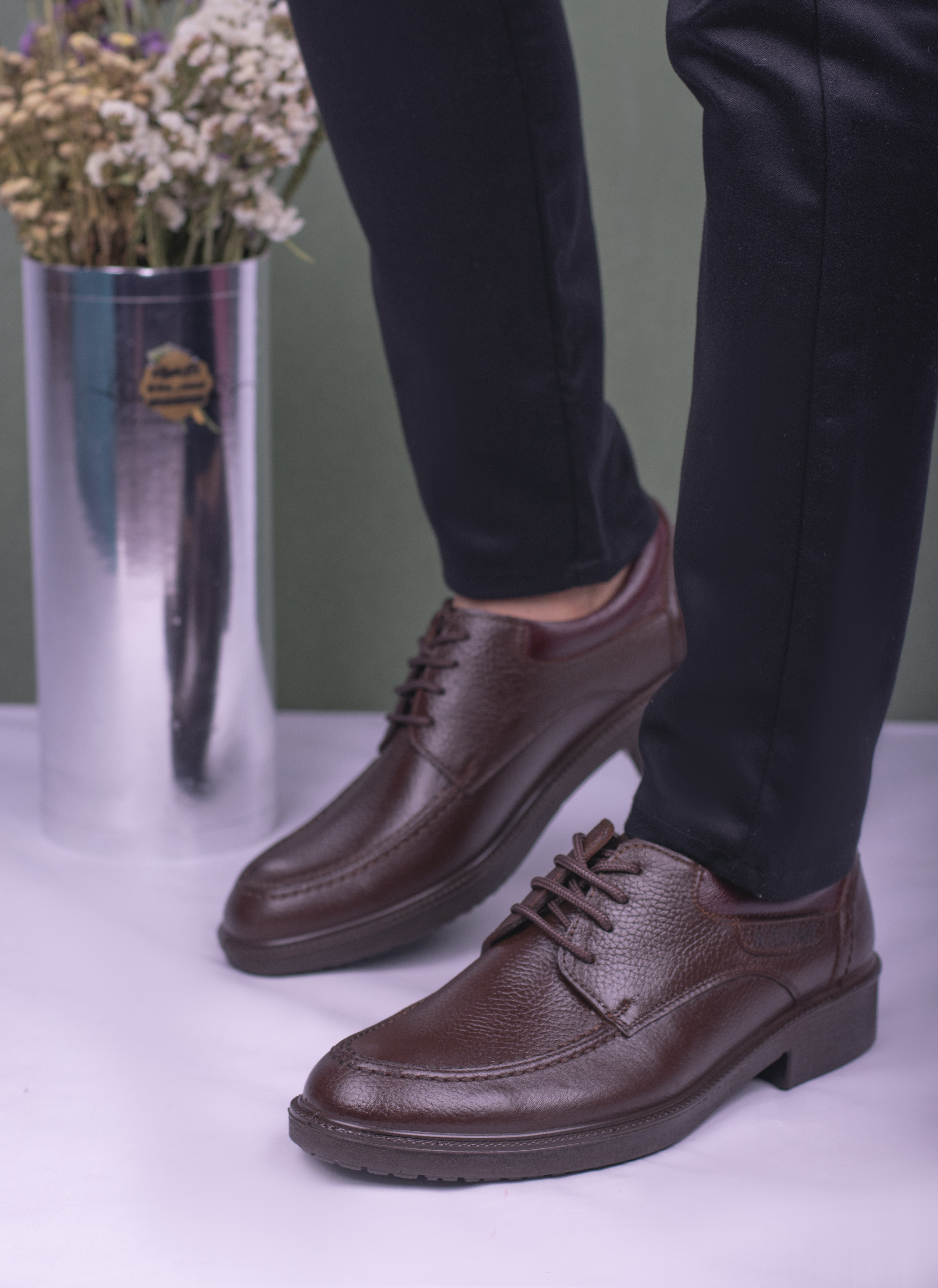 خرید آنلاین کفش چرم طبیعی مردانه تکتاپ مدل 03-444