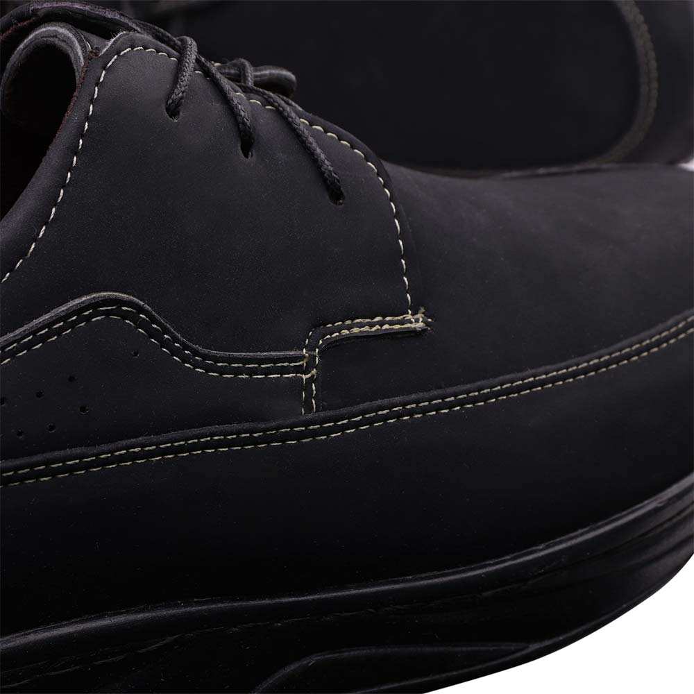 کفش طبی مردانه تکتاپ مدل پرفکت بندی رنگ مشکی دارای رویه چرم مصنوعی