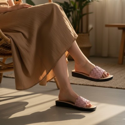 خرید آنلاین دمپایی روفرشی زنانه پاپا مدل حصیری کد 11