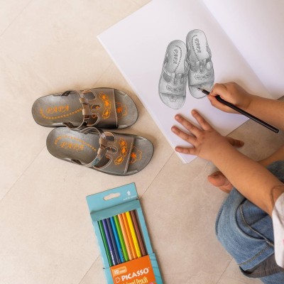 خرید آنلاین دمپایی دخترانه پاپا مدل تیموتی کد 75