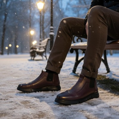 خرید آنلاین بوت مردانه چرم شمس مدل S3 کد 14