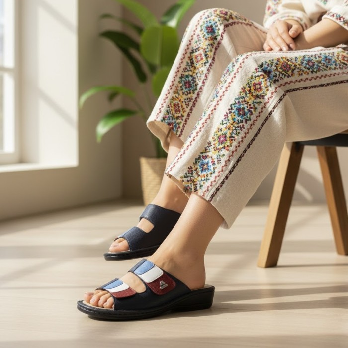 دمپایی طبی زنانه آرای مدل بورلا کد 02