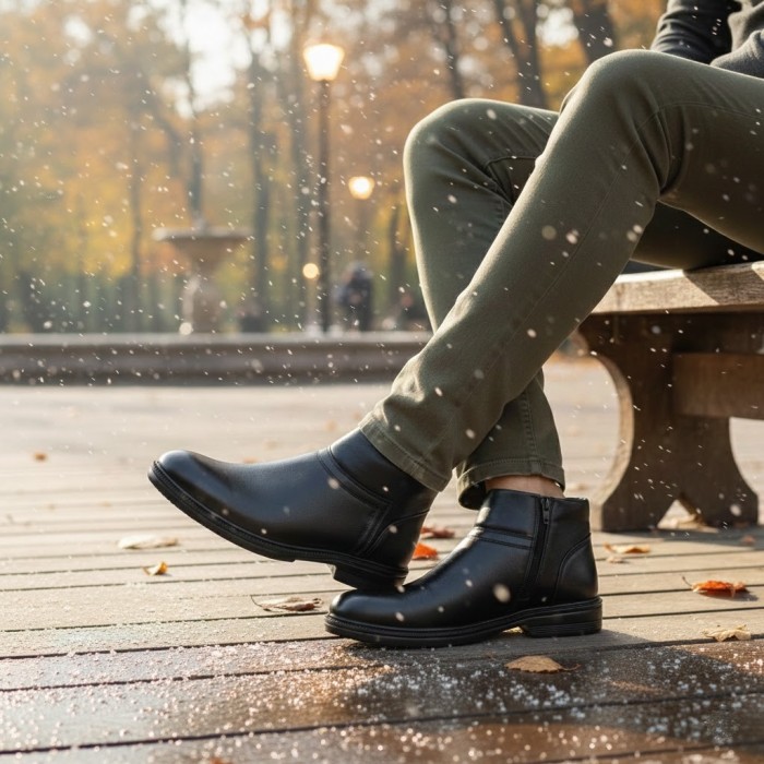 نیم بوت مردانه پاسارگاد مدل ونیز کد 01