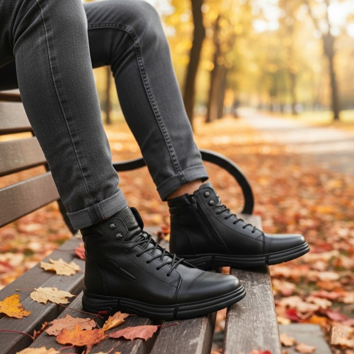 نیم بوت مردانه شمس مدل s6 کد 01