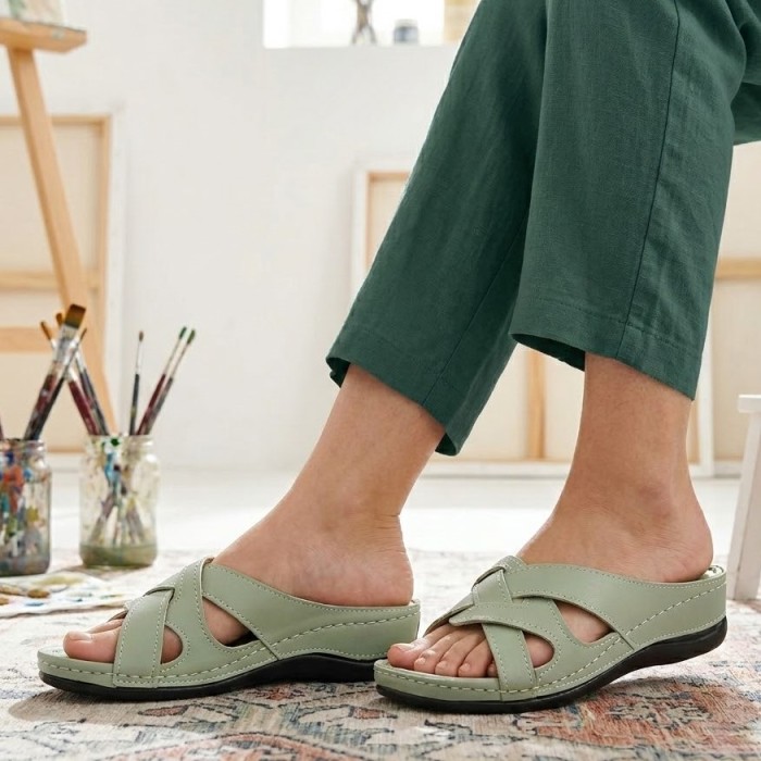 دمپایی طبی زنانه سیمرغ مدل رز کد 19