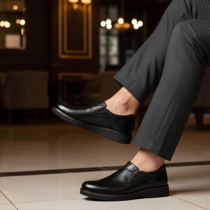 کفش طبی چرم مردانه توگو مدل new409 کد 01