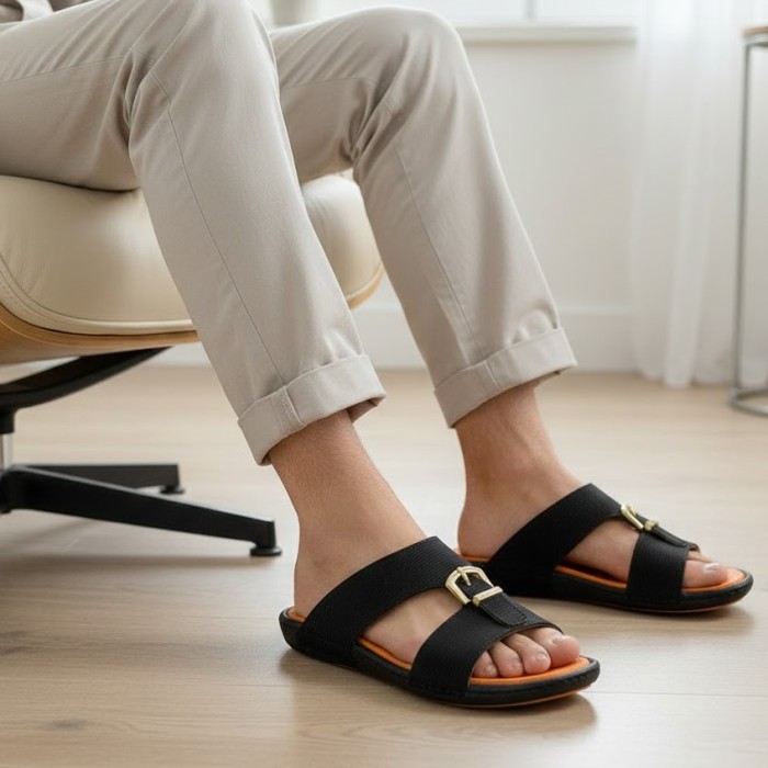 صندل مردانه پاپوک مدل 105 کد 01