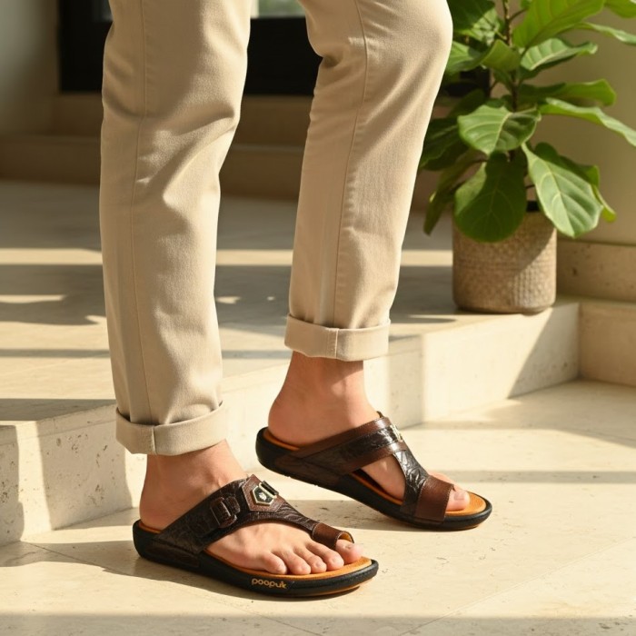 صندل مردانه پاپوک مدل 201 کد 03