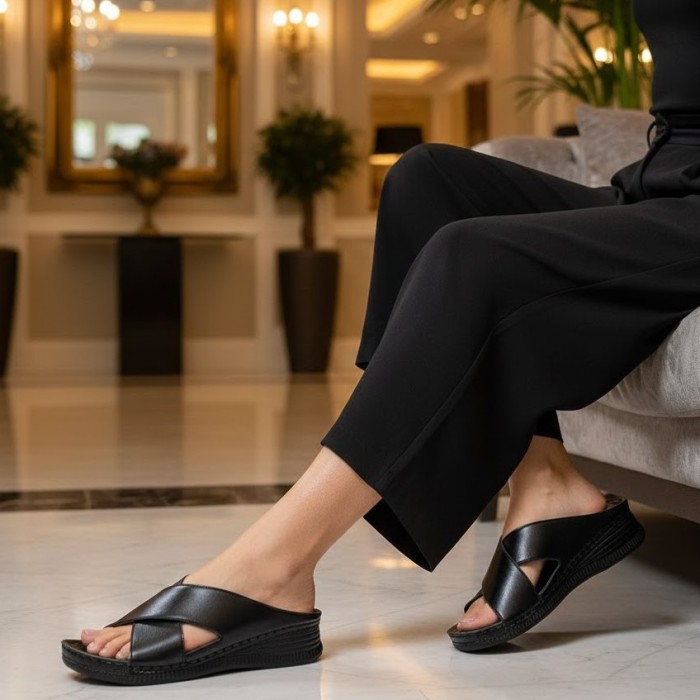 دمپایی روفرشی زنانه پاپا مدل 9012 کد 01