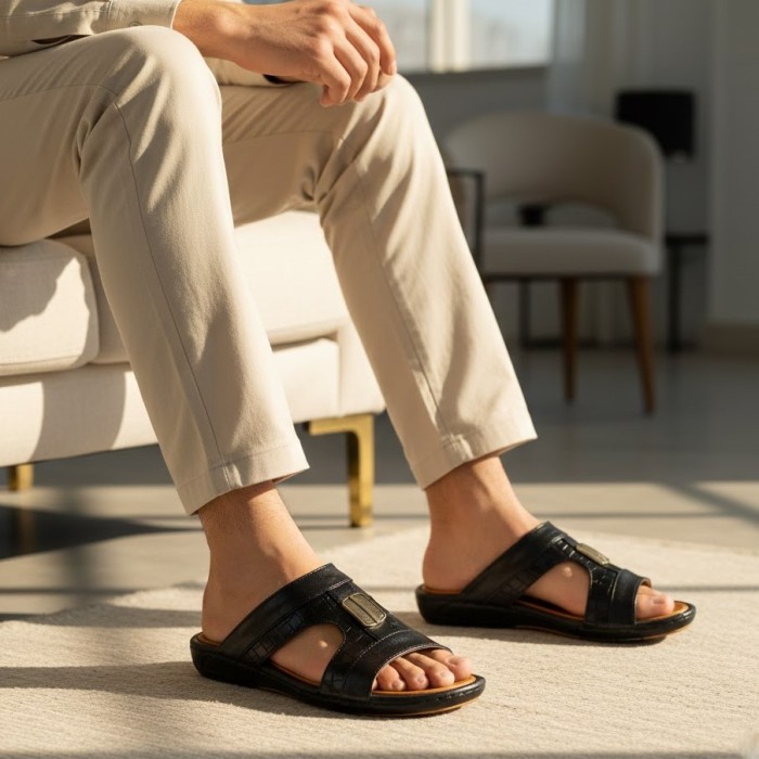 صندل مردانه پاپوک مدل new102 کد 01