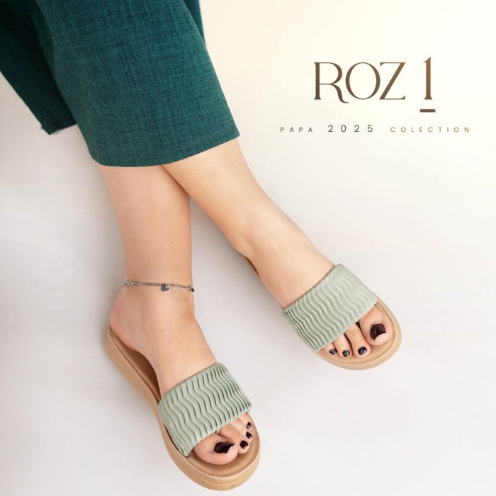 دمپایی روفرشی زنانه پاپا مدل رز کد 06