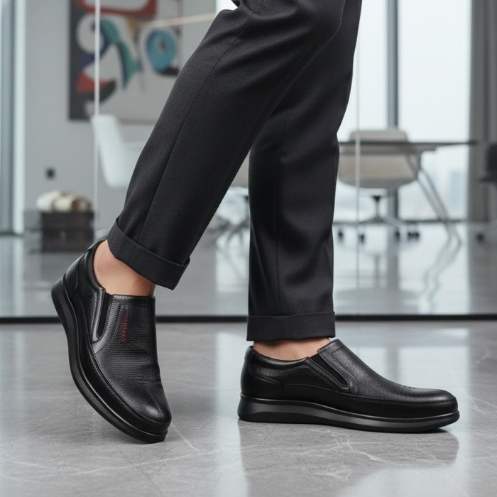 کفش چرم طبی مردانه توگو مدل شیکاگو کشی کد 01