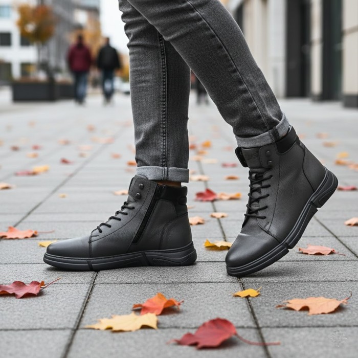 بوت مردانه چرم شمس مدل s6 کد 13