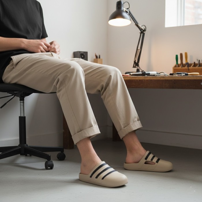 دمپایی مردانه پاپا مدل اوزاکا آدیداس کد 79