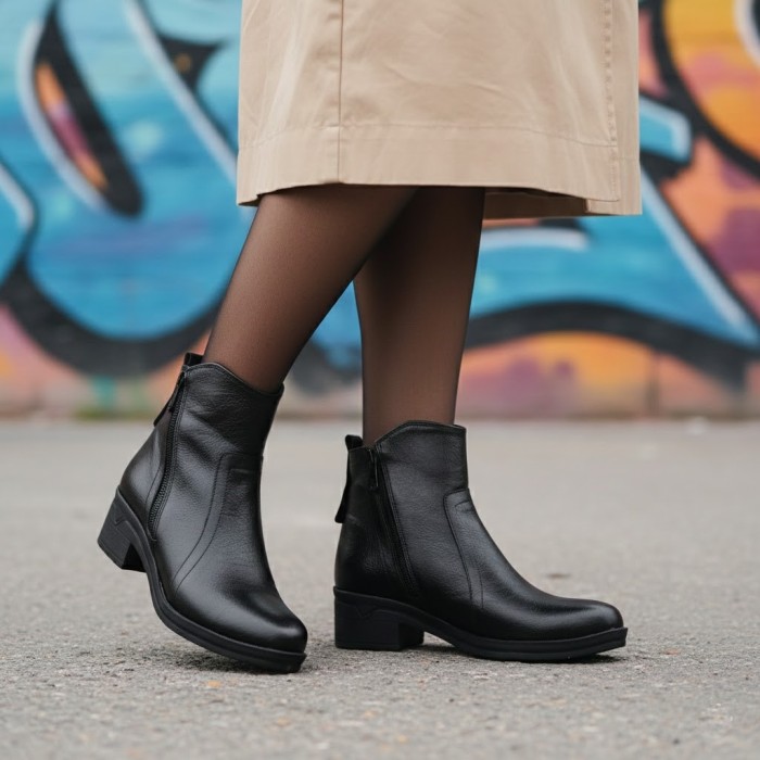 نیم بوت زنانه جزیره مدل نیودریا کد 01