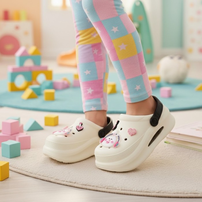 دمپایی دخترانه آرین مدل کراکس دیجی خرگوش کد 144