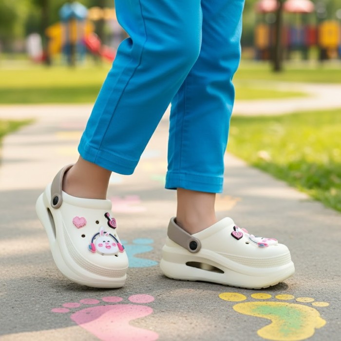 دمپایی دخترانه آرین مدل کراکس دیجی خرگوش کد 313