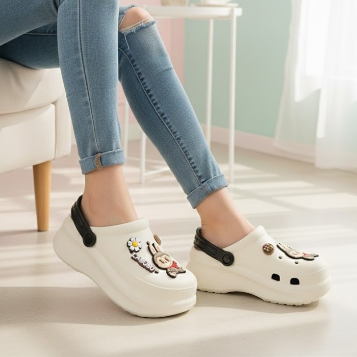 دمپایی دخترانه آرین مدل کراکس لبوبو کد 144