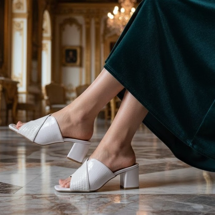 صندل زنانه گراتی مدل 606 سنگی کد 18