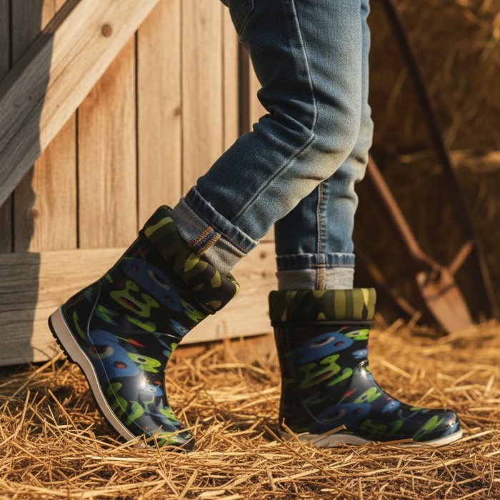 چکمه بچگانه سپنتا مدل باکتری خزدار کد 02