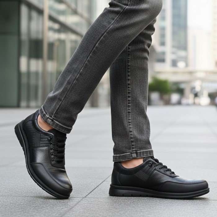 کفش طبی مردانه گلد مدل شهاب بندی کد 01