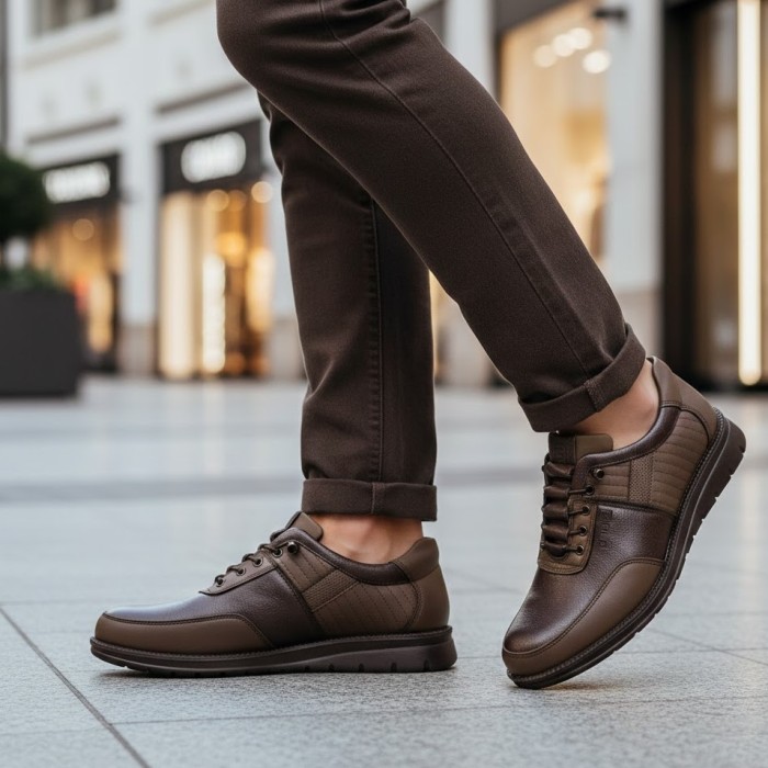 کفش طبی مردانه گلد مدل شهاب بندی کد 272