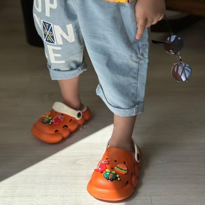 دمپایی بچگانه پاپا مدل نارنج کد 10