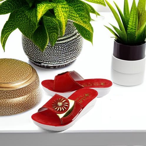 دمپایی دخترانه کلاسیک مدل آهو ارتشی کد 04