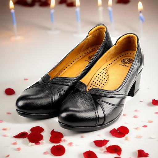 کفش چرم زنانه روشن مدل 4035 کد 01