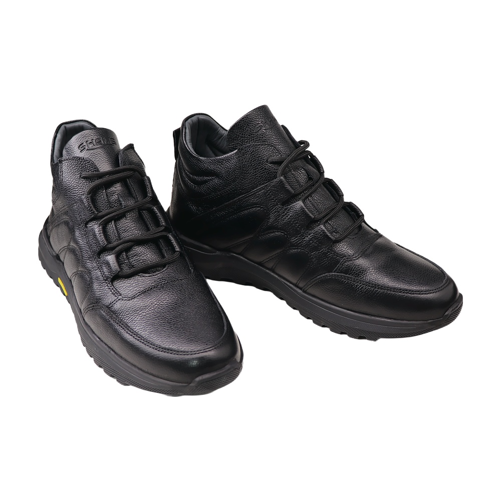 خرید آنلاین نیم بوت چرم مردانه شمس مدل b9 کد 01