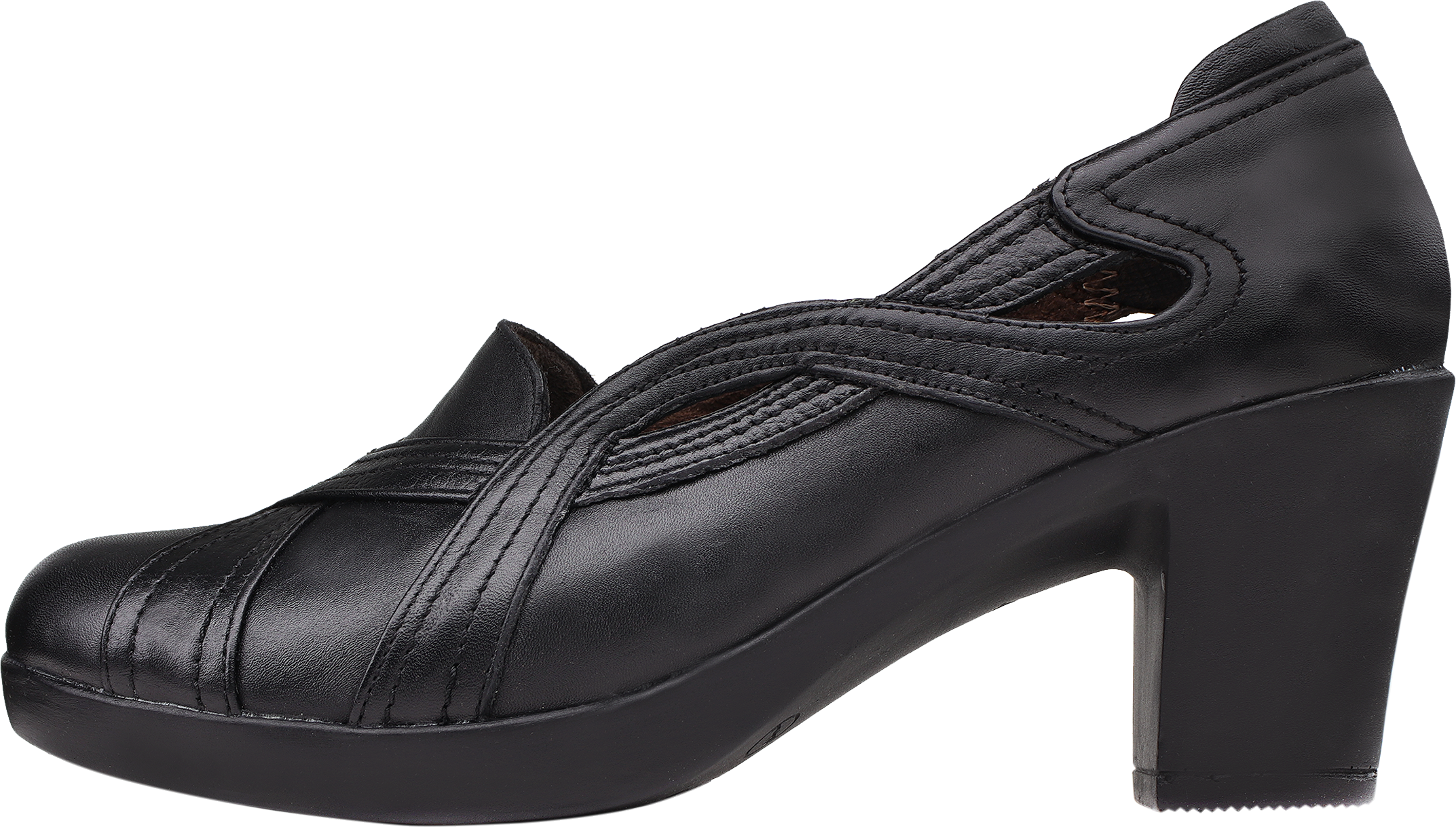 کفش زنانه پاشنه دار طبی روشن مدل 01-214 رنگ مشکی