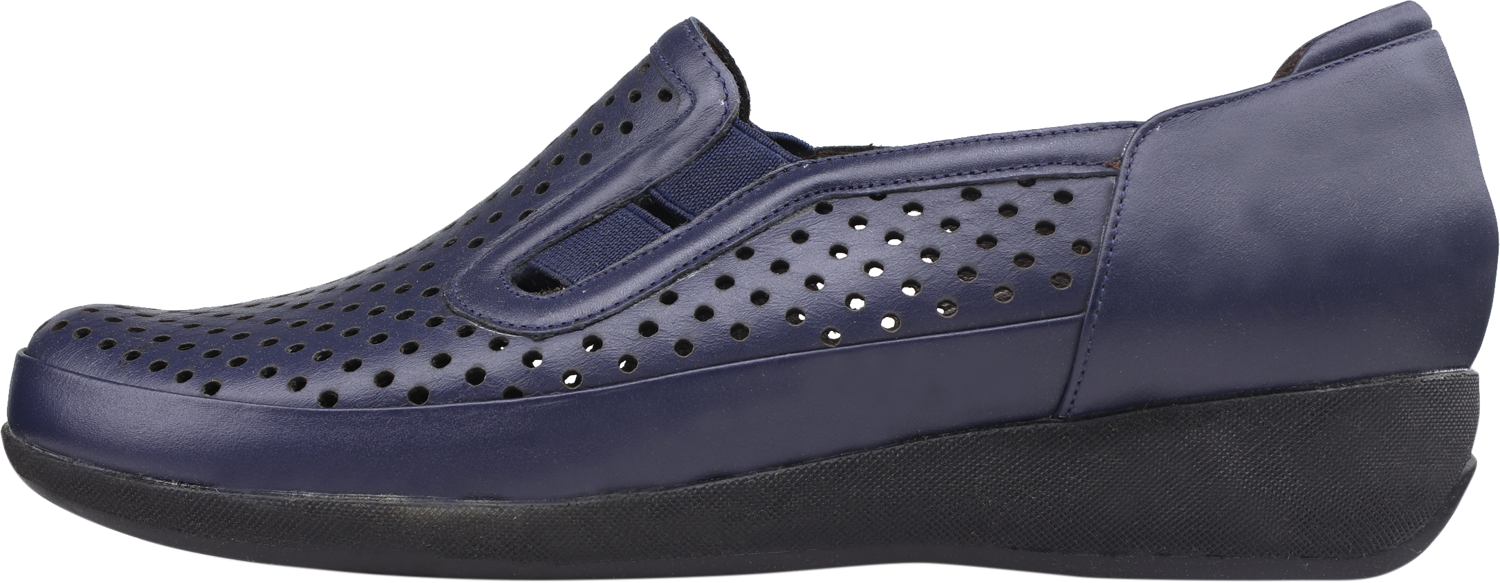 کفش چرمی تابستانه زنانه روشن مدل 02-2022 رنگ سرمه‌ای