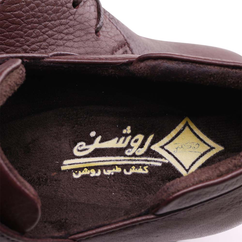 کفش طبی زنانه بندی دکتر روشن مدل چرمینه کد 22 با کفی آنتی‌بیوتیک