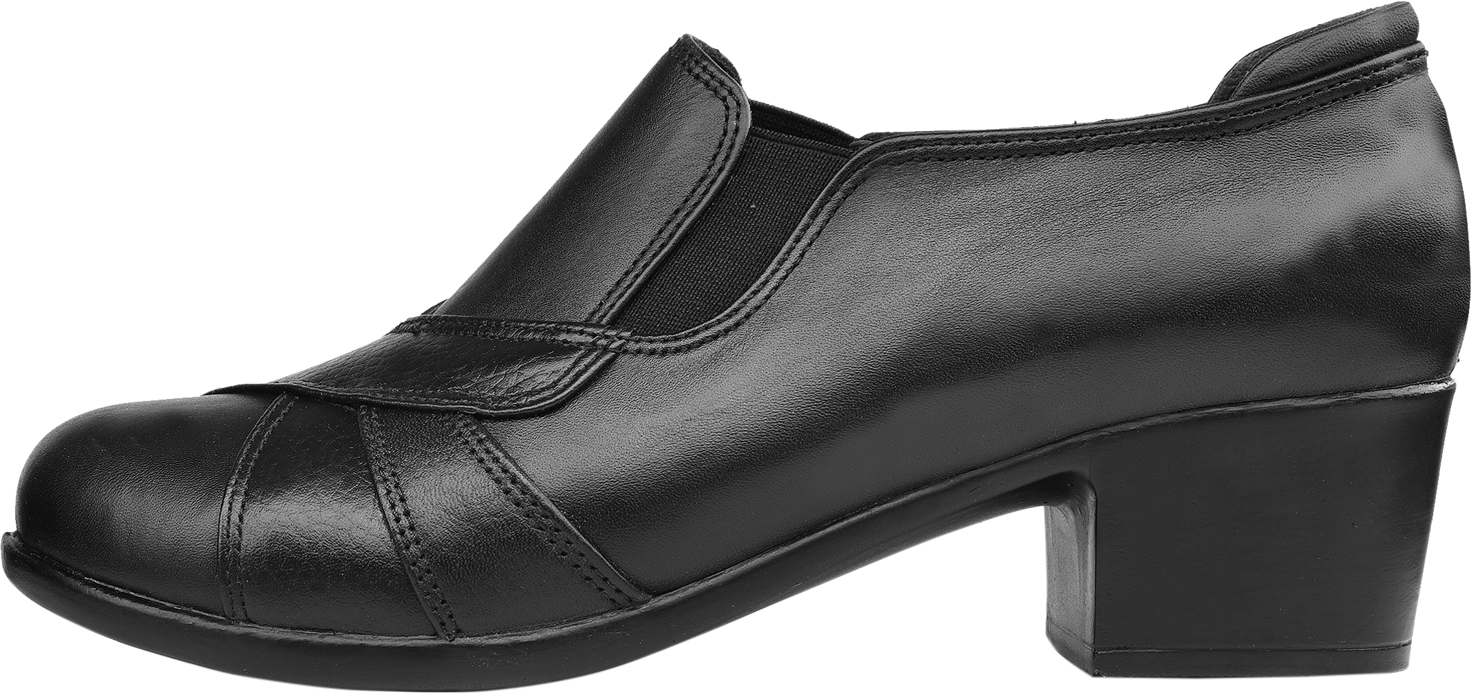 کفش چرم پاشنه دار زنانه روشن مدل 01-565 با کفی طبی