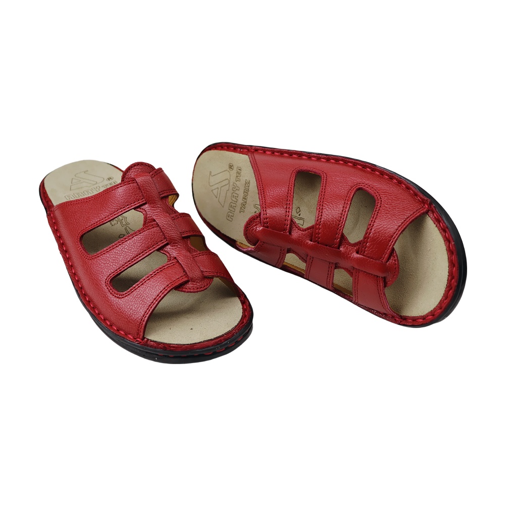 خرید آنلاین دمپایی چرم طبیعی زنانه آرای مدل سویل کد 04