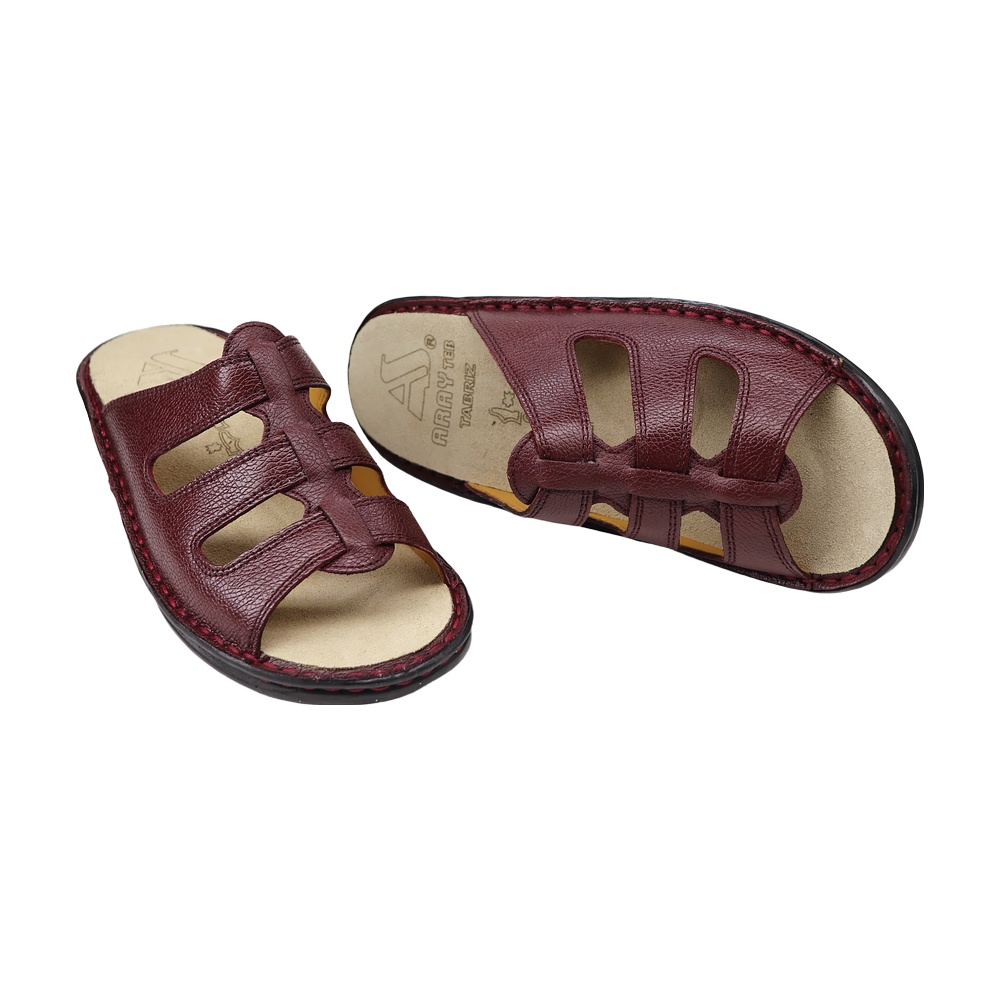 خرید آنلاین دمپایی چرم طبیعی زنانه آرای مدل سویل کد 14