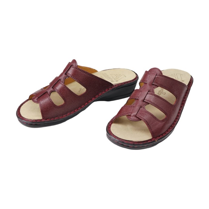 دمپایی چرم طبیعی زنانه آرای مدل سویل کد 14